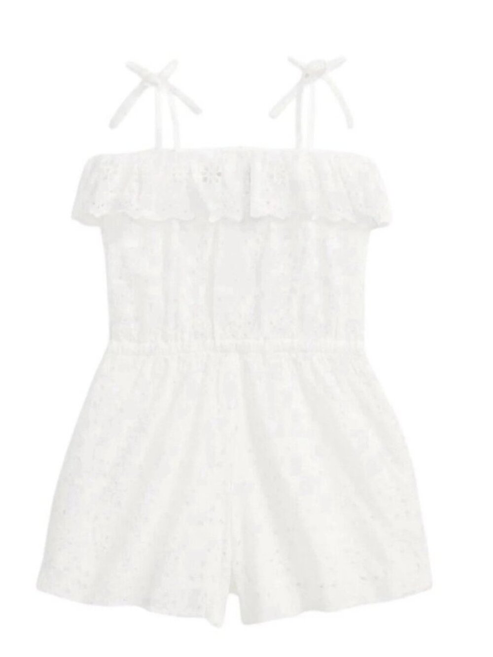 NWT Polo Ralph Lauren Girls Eyelet Romper White Size US12